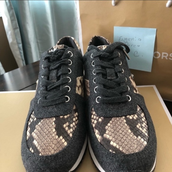 Michael kors Flannel / Embossed-Leather Sn… - Picture 3 of 4